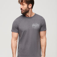 Vintage Logo Heritage Chest T-Shirt - Granite Grey Marl