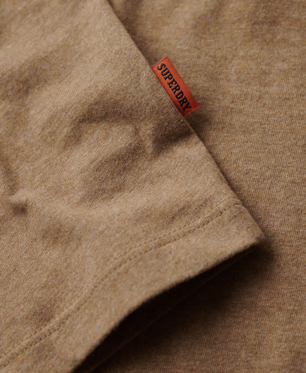 Organic Cotton Essential Logo T-Shirt - Buck Tan Brown Marl