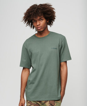 Overdyed Logo Loose T-Shirt - Balsam Green