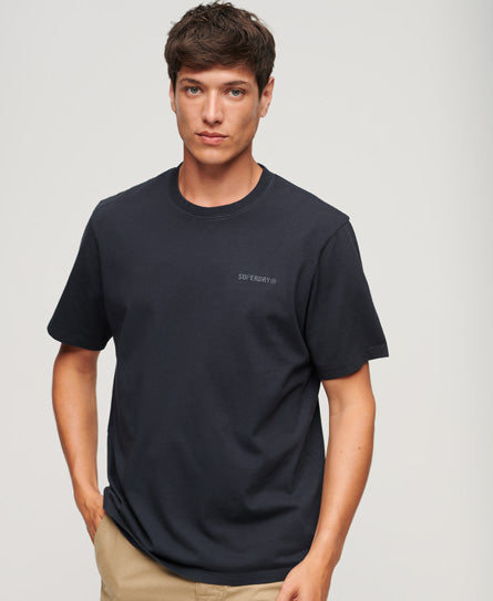 Overdyed Logo Loose T-Shirt - Eclipse Navy