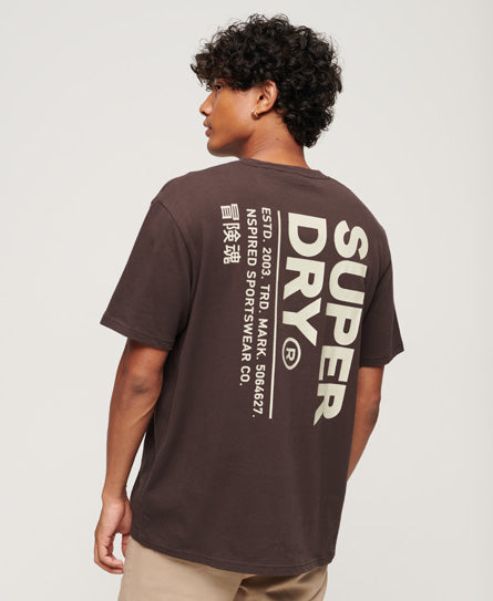 Utility Sport Logo Loose T-Shirt - Dark Oak Brown