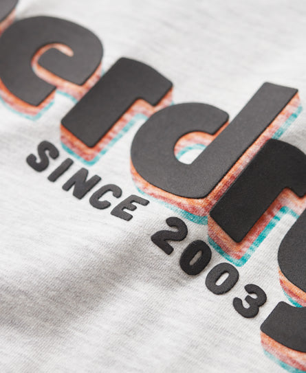 Terrain Logo Print Relaxed Fit T-Shirt - Glacier Grey Marl