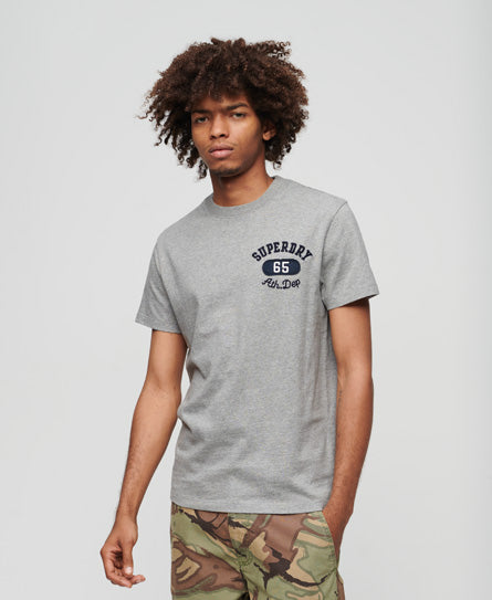 Embroidered Superstate Athletic Logo T-Shirt - Grey Marl