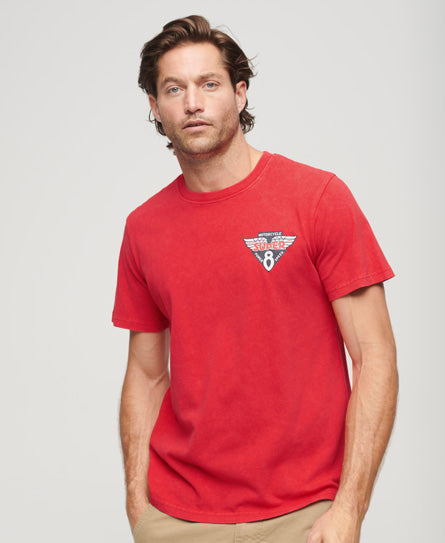 Vintage Americana Back Print T-Shirt - Red