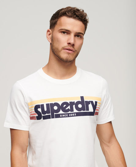 Terrain Striped Logo T-Shirt - Optic