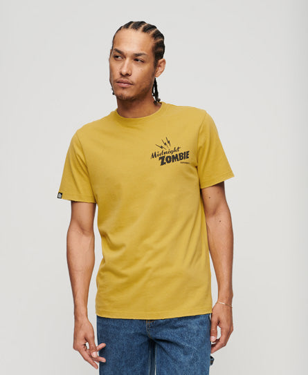 Blackout Rock Graphic T-Shirt - Oil Yellow