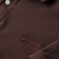 Destroyed Polo Shirt - Chocolate Plum Brown