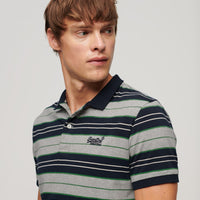 Jersey Stripe Polo Shirt - Grey Marl Stripe