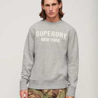Luxury Sport Loose Fit Crew Sweatshirt - Athletic Grey Marl