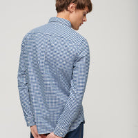 Organic Cotton Long Sleeve Oxford Shirt - Regal Blue Gingham