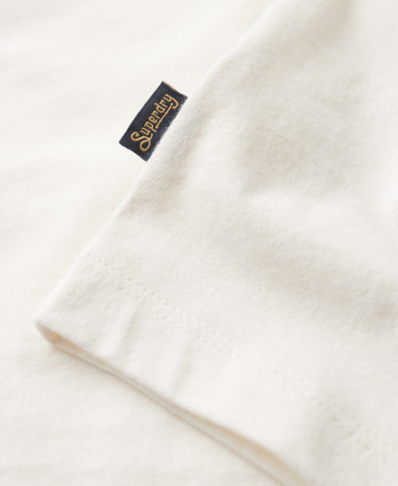 Organic Cotton Essential Logo Raglan T-Shirt - Off White/Camping Pink