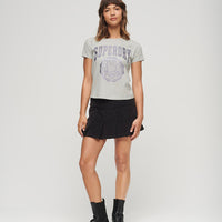College Scripted Graphic T-Shirt - Glacier Grey Marl