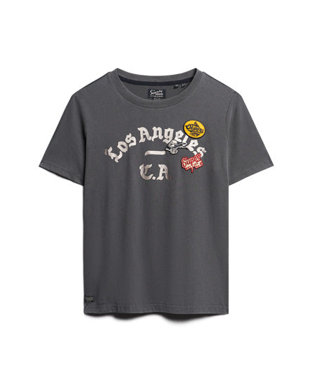 Custom Embellished T-Shirt - Charcoal