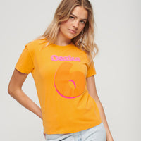 Osaka Graphic Short Sleeve Fitted T-Shirt - Saffron Yellow