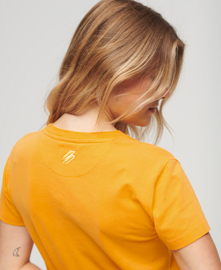 Osaka Graphic Short Sleeve Fitted T-Shirt - Saffron Yellow