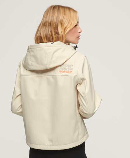 CODE Trekker Hooded Softshell Jacket - Rice White