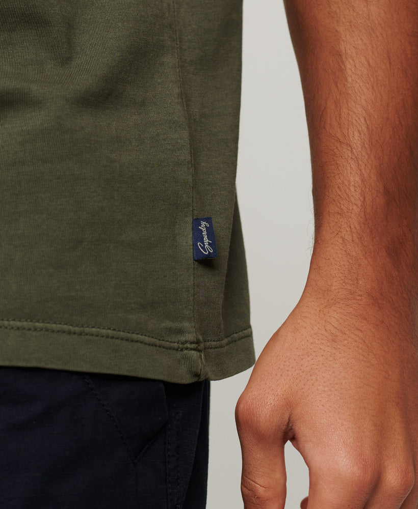 Organic Cotton Vintage Copper Label T-Shirt - Green