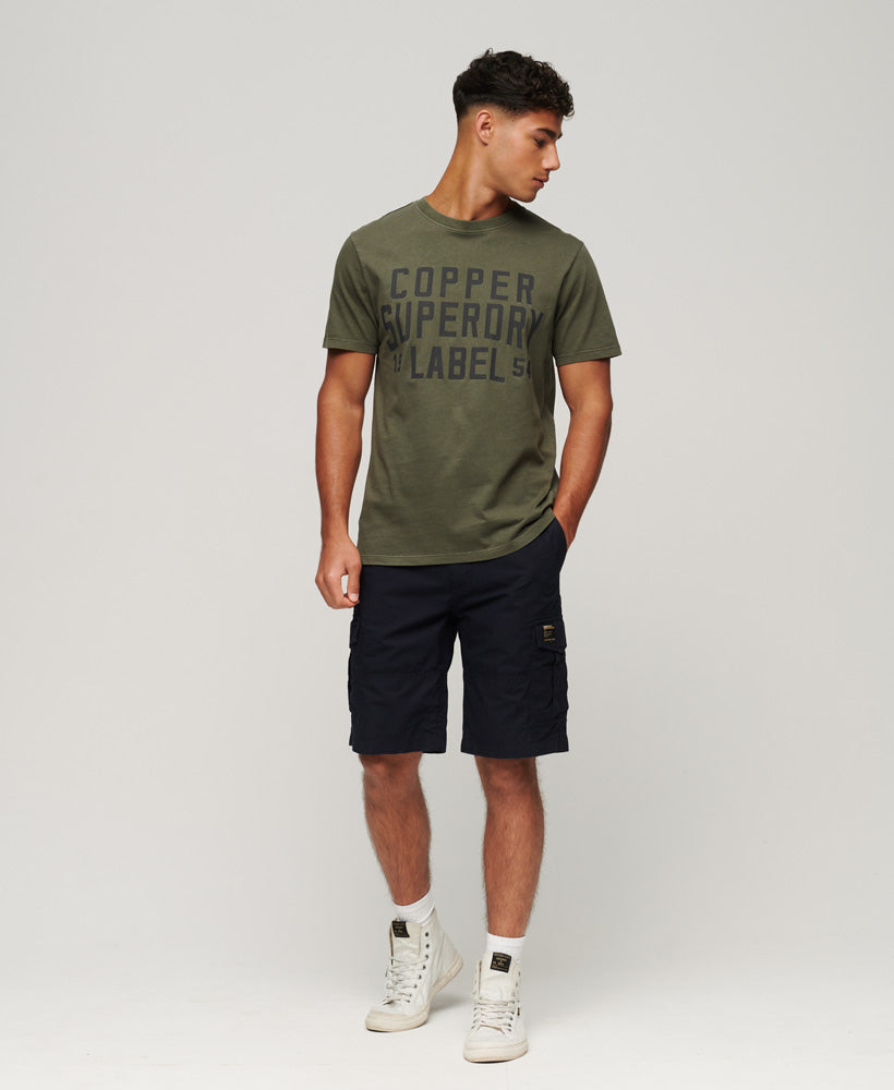 Organic Cotton Vintage Copper Label T-Shirt - Green