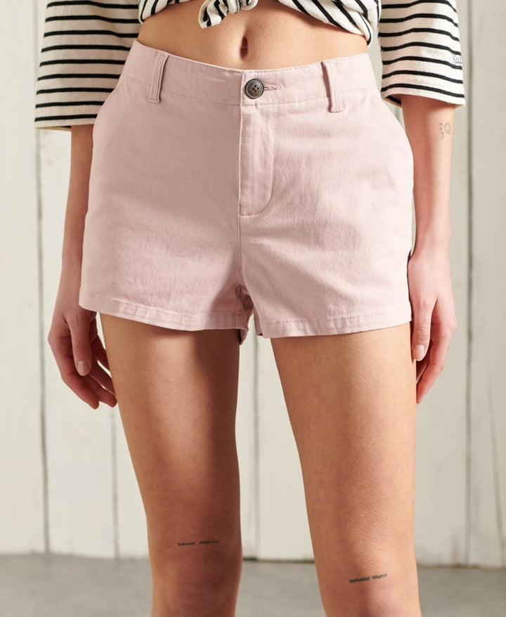 womens hot pink chino shorts