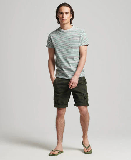 Organic Cotton Vintage Stripe T-Shirt - Preppy Green Stripe