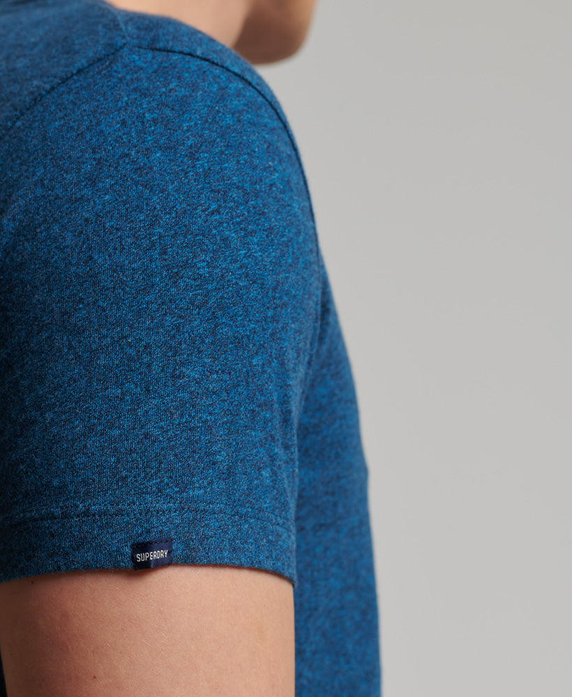 Organic Cotton Vintage Logo Embroidered T-Shirt - Charred Teal Grit