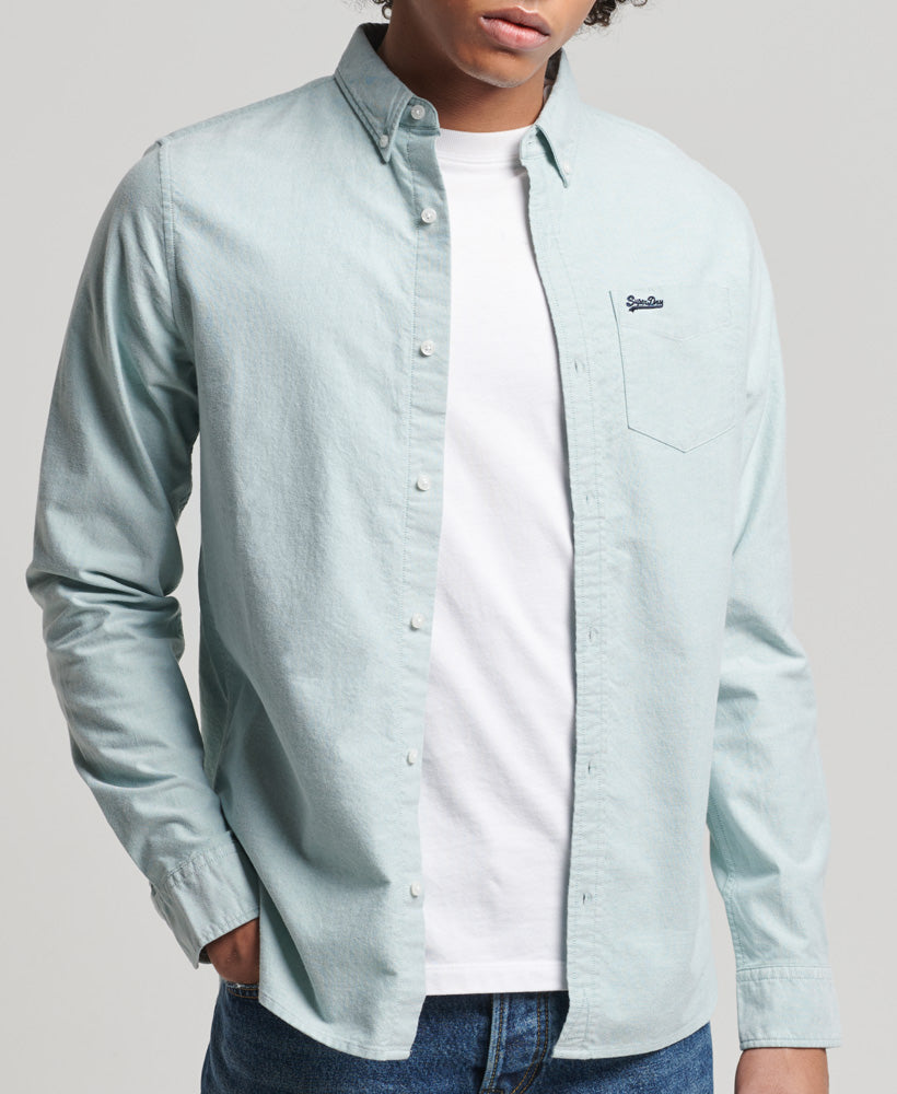 Organic Cotton Vintage Oxford Shirt - Sage