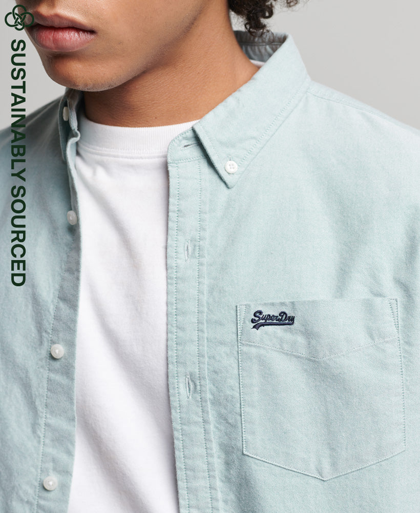 Organic Cotton Vintage Oxford Shirt - Sage
