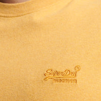 Organic Cotton Vintage Logo Embroidered T-Shirt - Ochre Marl