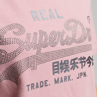 Vintage Logo Boho Sparkle T-Shirt - Pink