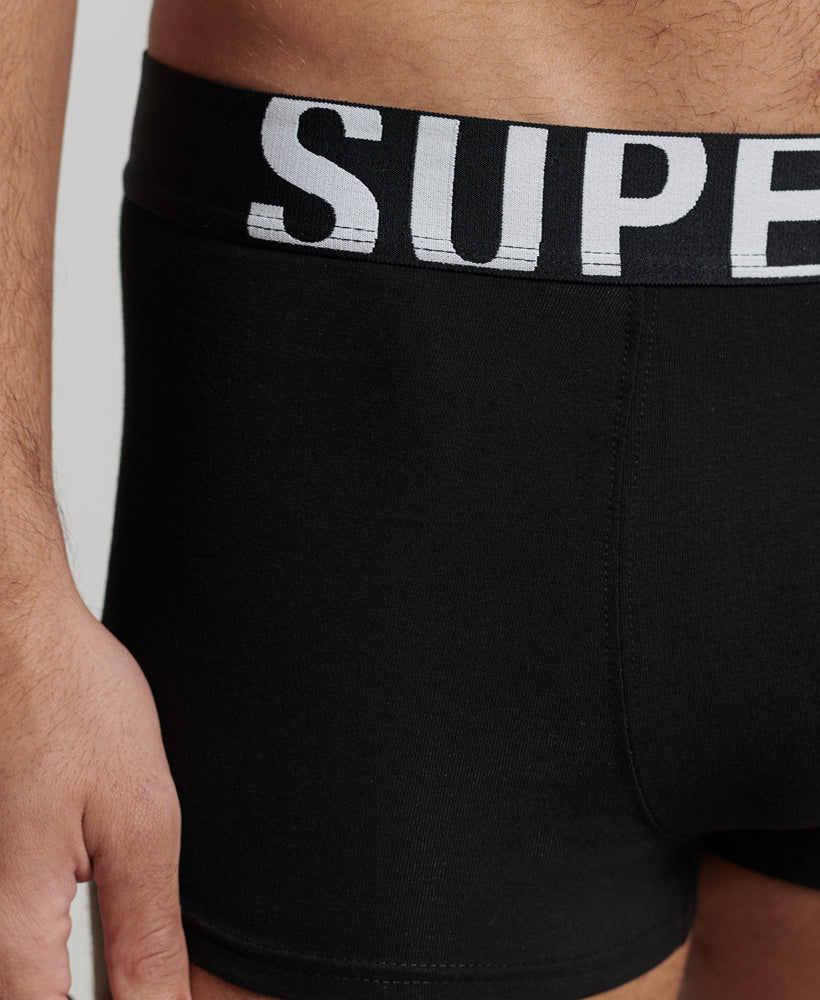 Organic Cotton Trunk Logo Double Pack - Black