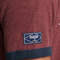 Core Logo Graphic Ringer T-Shirt - Track Burgundy Marl