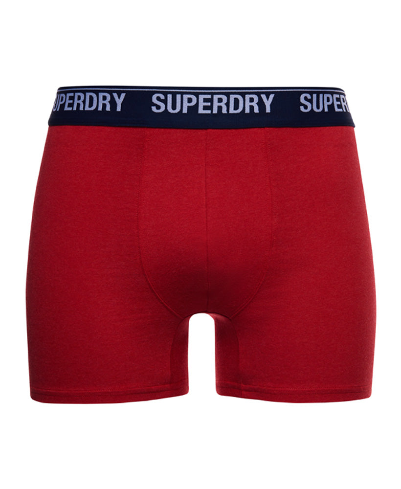 Organic Cotton Boxer Double Pack - Burgundy - Red
