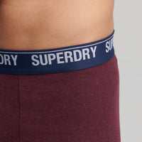 Organic Cotton Boxer Double Pack - Burgundy - Red