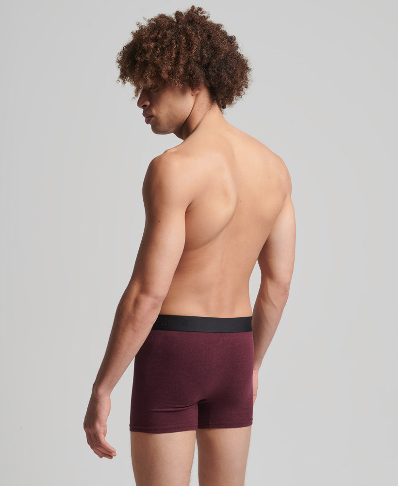Organic Cotton Offset Boxer Double Pack - Navy - Burgundy