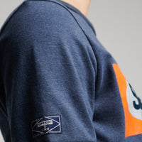 Core Logo Graphic Ringer T-Shirt - Navy Marl