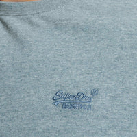 Organic Cotton Vintage Logo Embroidered T-Shirt - Desert Sky Blue Grit