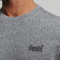 Organic Cotton Vintage Logo Embroidered T-Shirt - Karst Black Mega Grit