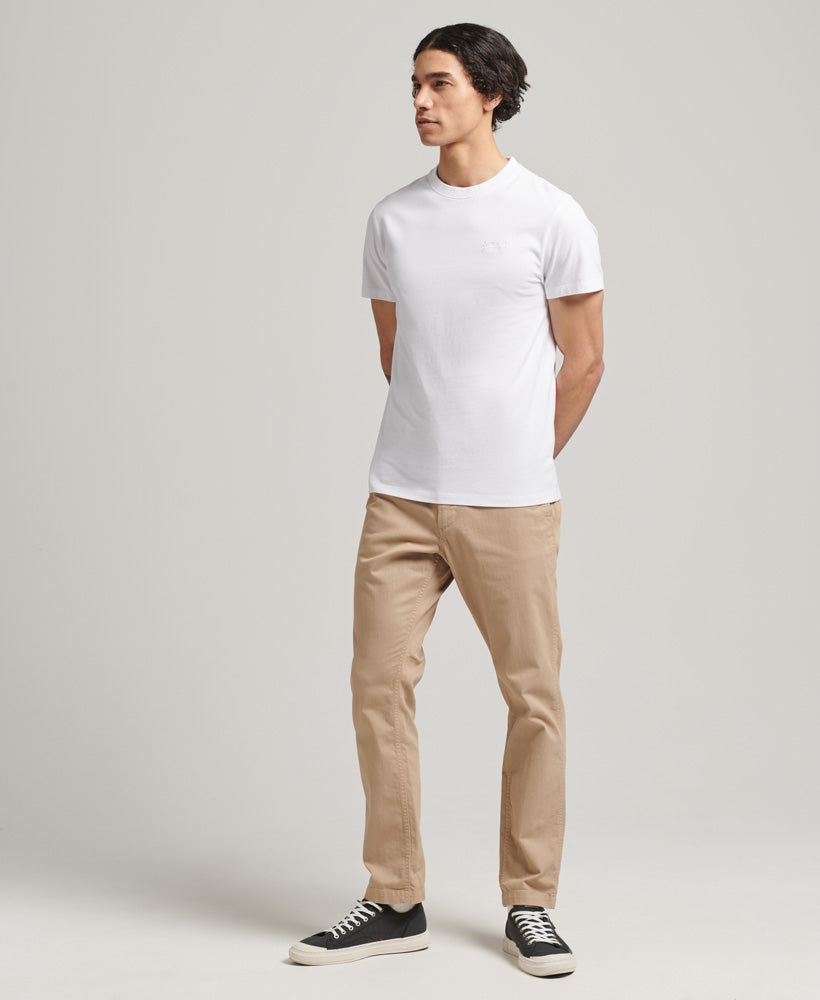 Organic Cotton Vintage Logo Embroidered T-Shirt - Optic/Optic