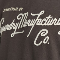 Embroidered Script Logo T-Shirt - Vintage Black