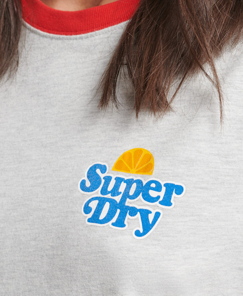 Cooper Nostalgia T-Shirt - Grey Marl-Flare Red