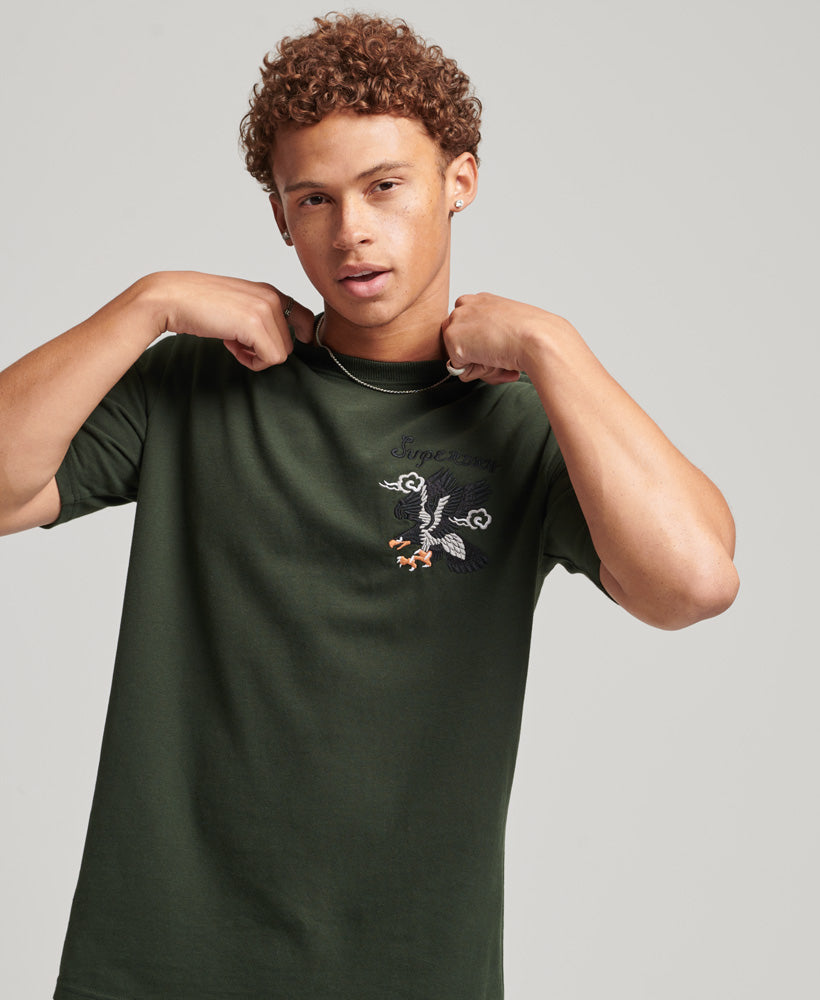 Suika Graphic T-Shirt - Dark Grey Green