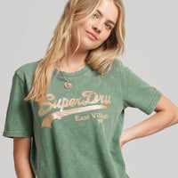Embellished Graphic Logo T-Shirt - Dark Grey Green