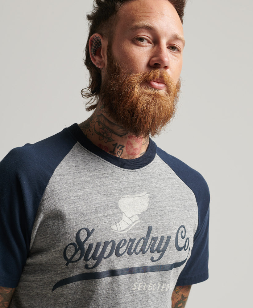 Achilles Graphic Raglan T-Shirt - Athletic Grey Marl
