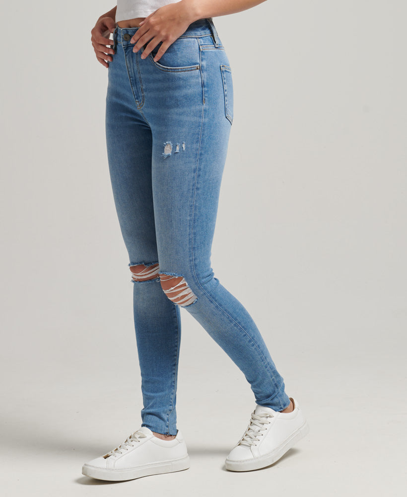 Organic Cotton High Rise Skinny Denim Jeans - Spring Vintage Custom