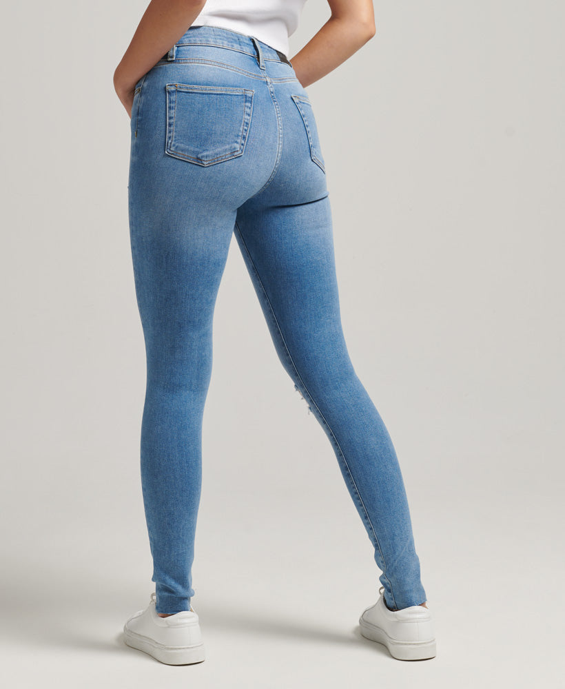 Organic Cotton High Rise Skinny Denim Jeans - Spring Vintage Custom