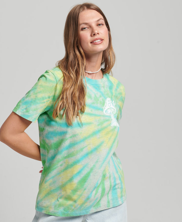 Women's Woodland Graphic T-Shirt - Glacier Grey Marl Tie Dye