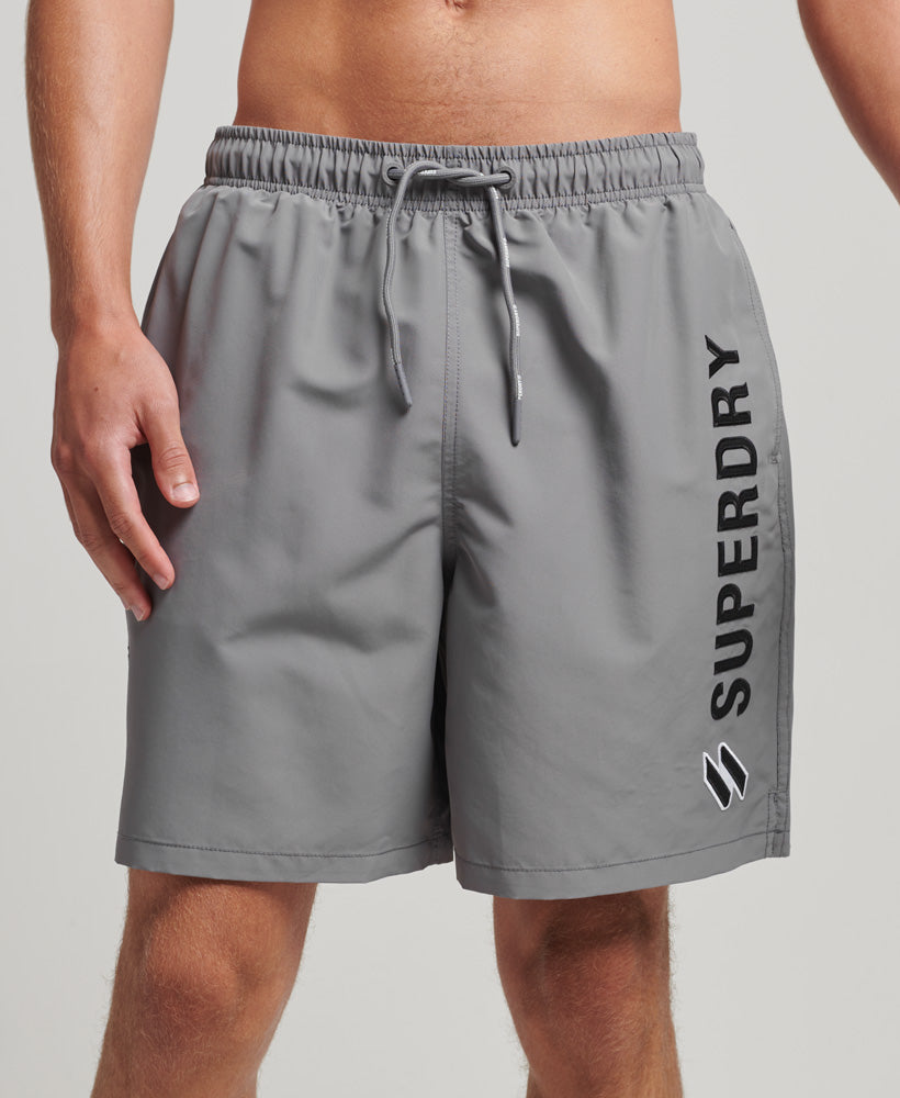 Applique 19 Inch Swimshorts - Mid Grey