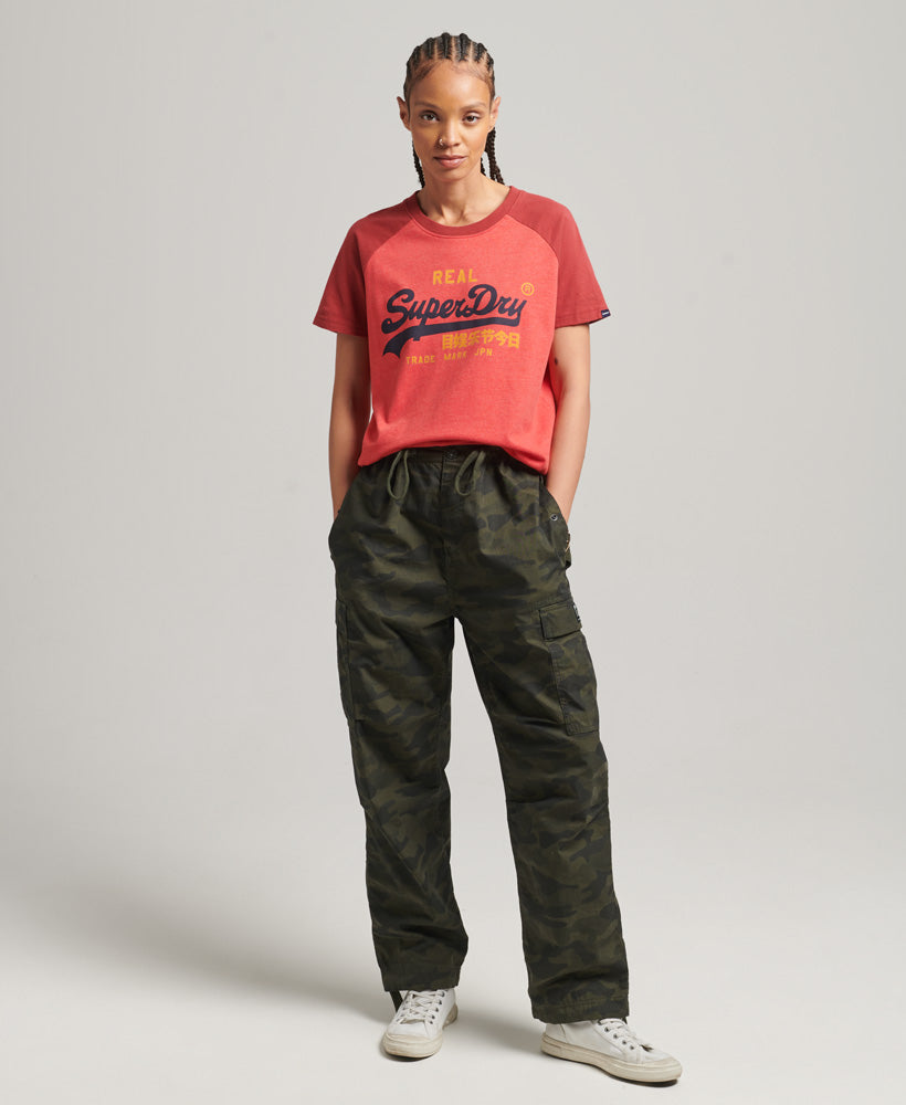 Vintage Logo Heritage T-Shirt - Papaya Red Marl-Brick Red