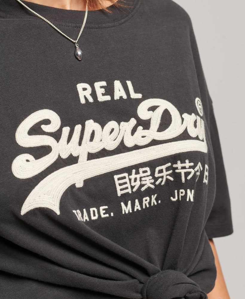 Vintage Logo Box Fit T-Shirt - Bison Black