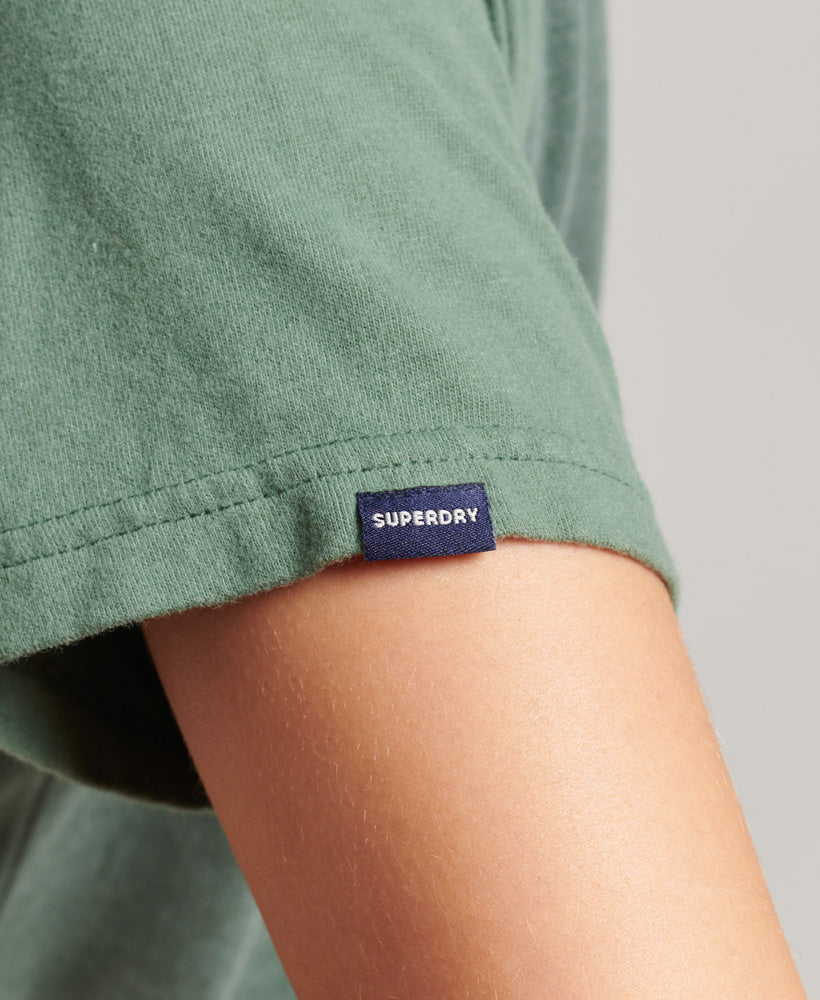 Vintage Logo Heritage T-Shirt - Sage Marl-Drius Green